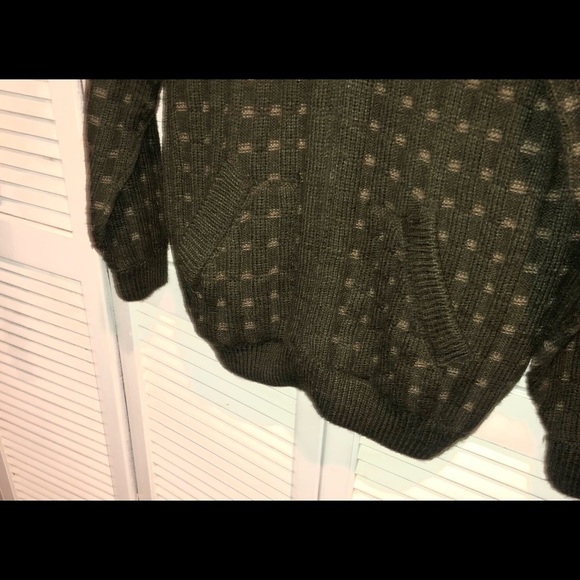 Alpaca Fina Full Zip Sweater Olive Green - Picture 6 of 12